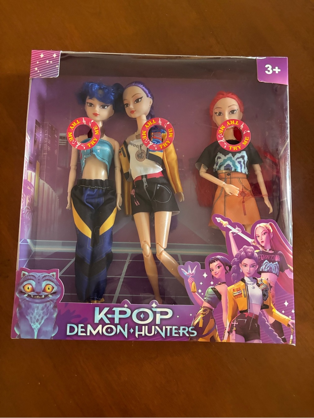 3-Pack Fashion Dolls - Purple, Blue, Orange